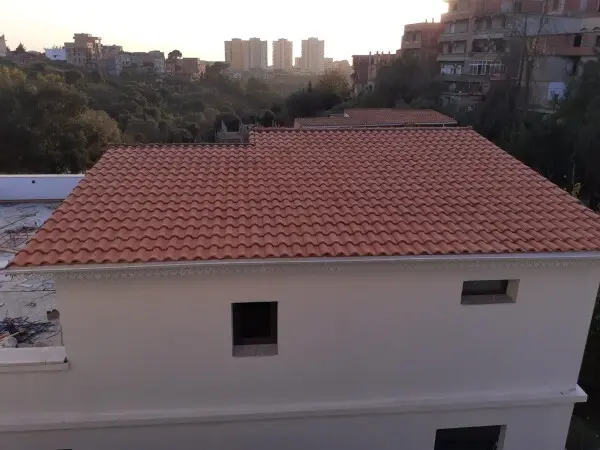 Charpente bois. Tuile .Toiture. Isolation thermique